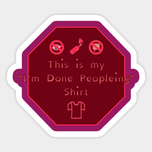 Communication Preference: Done Peopling Sticker